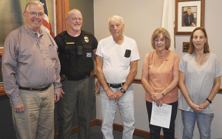 Breese residents recognized for donation to drone program