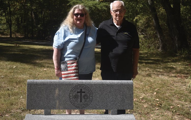 Third bench dedicated at Whispering Pines of Clinton County